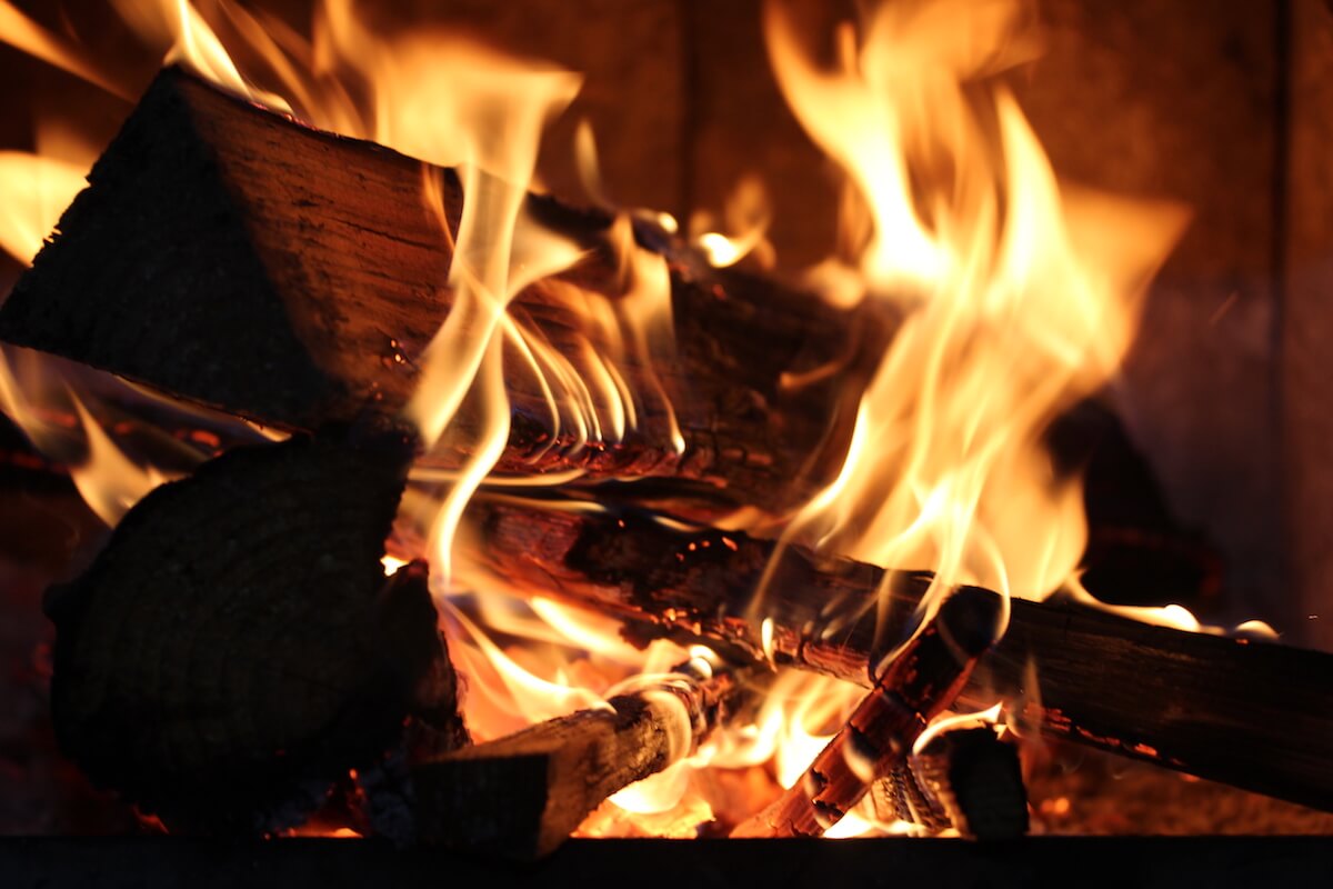 Wood-Burning Fireplace