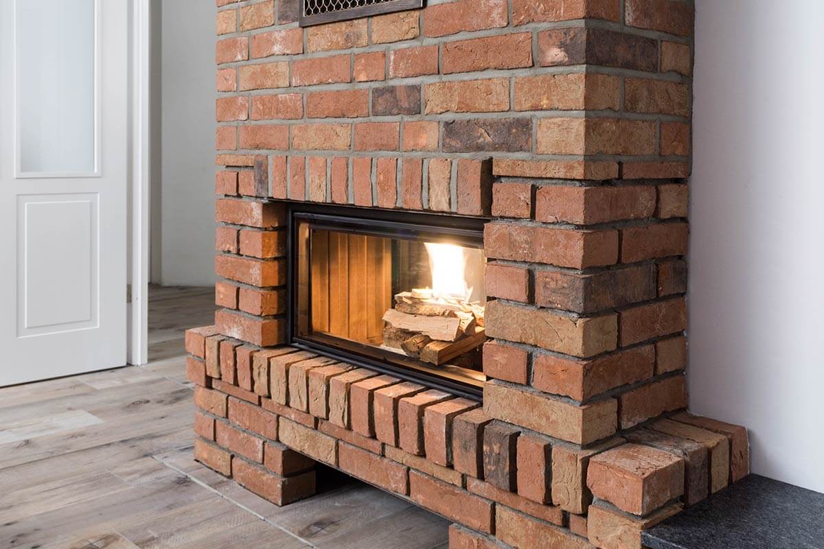 Fireplace In Modern Home